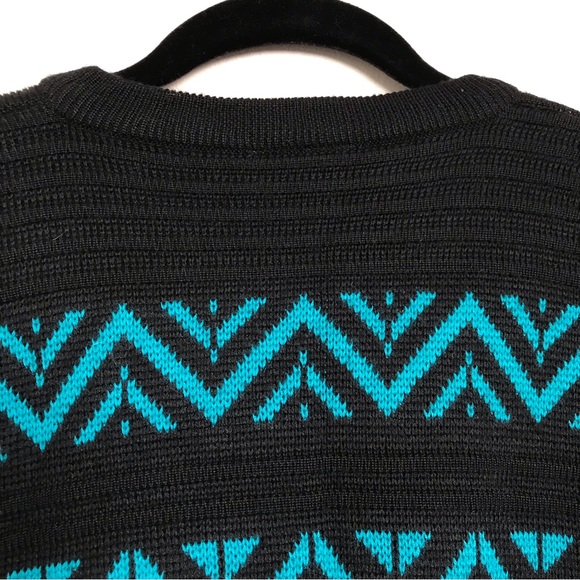 OSSI Skiwear Vintage Geometric Wool Blend Sweater Men’s Large Ski Resort - Picture 7 of 9